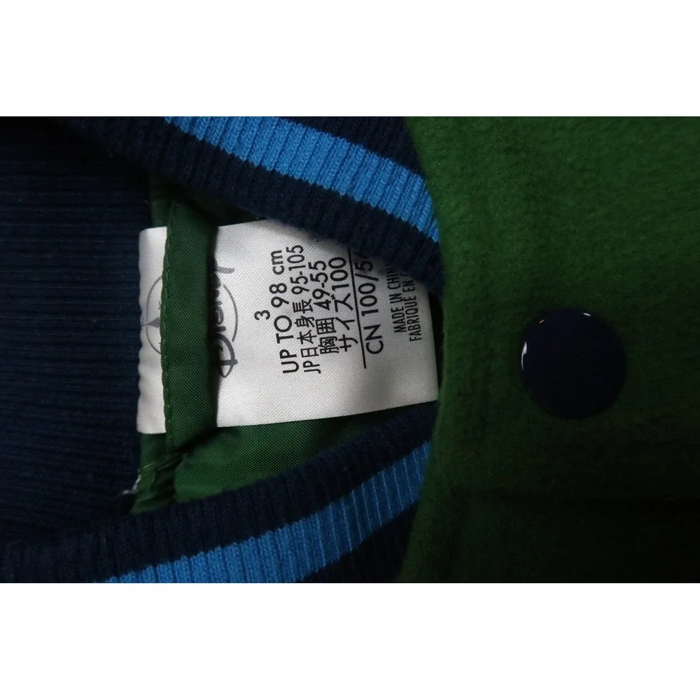 Disney Toy Story Woody Buzz Lightyear Varsity Jacket‎ Green Blue Kids 2/3